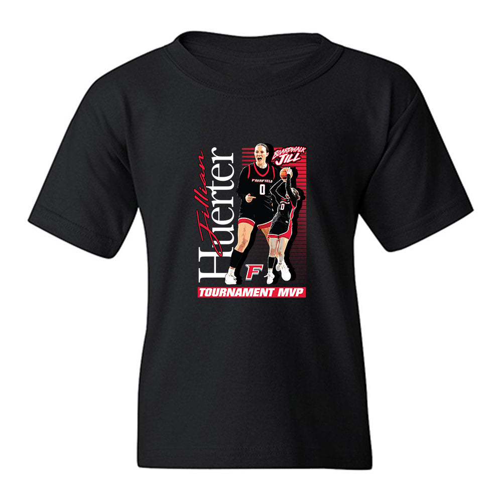 Fairfield - NCAA Women's Basketball : Jillian Huerter - Collage Youth T-Shirt-0
