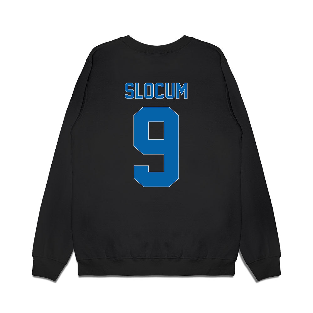 Texas A&M Corpus Christi - NCAA Women's Basketball : Trinity Slocum - Vintage Basketball Shersey Premium Crewneck Sweatshirt-1