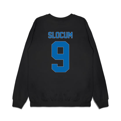 Texas A&M Corpus Christi - NCAA Women's Basketball : Trinity Slocum - Vintage Basketball Shersey Premium Crewneck Sweatshirt-1