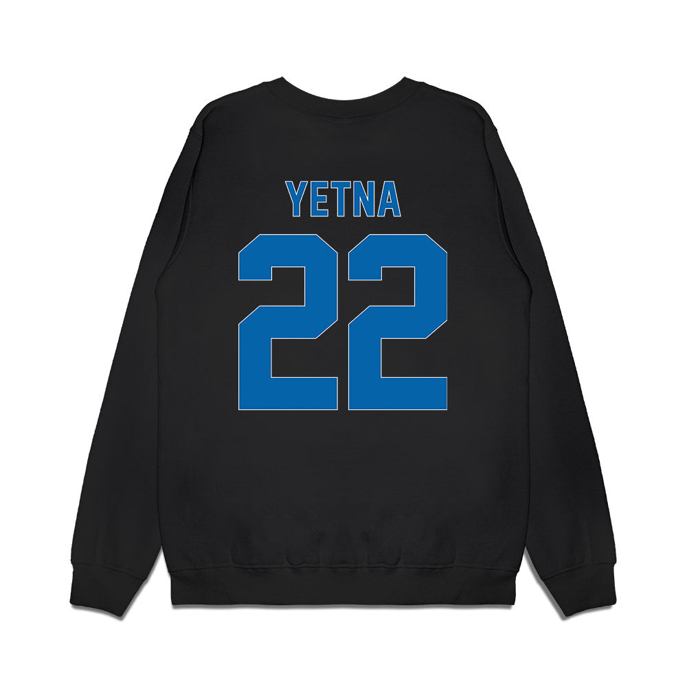 Texas A&M Corpus Christi - NCAA Men's Basketball : Franck Yetna - Vintage Basketball Shersey Premium Crewneck Sweatshirt-1