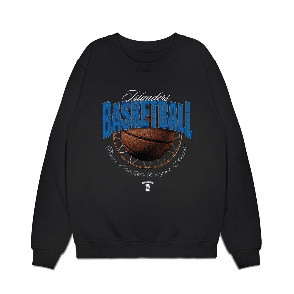 Texas A&M Corpus Christi - NCAA Men's Basketball : Franck Yetna - Vintage Basketball Shersey Premium Crewneck Sweatshirt-0
