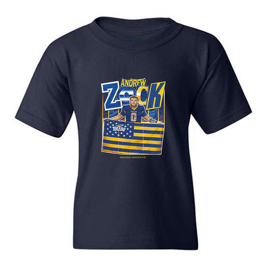Toledo - NCAA Football : Andrew Zock - Collage Youth T-Shirt-0