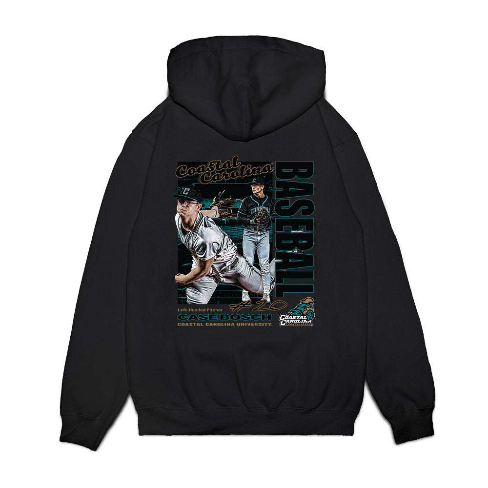 Coastal Carolina - NCAA Baseball : Case Bosch - Collage Premium Hooded Sweatshirt-1