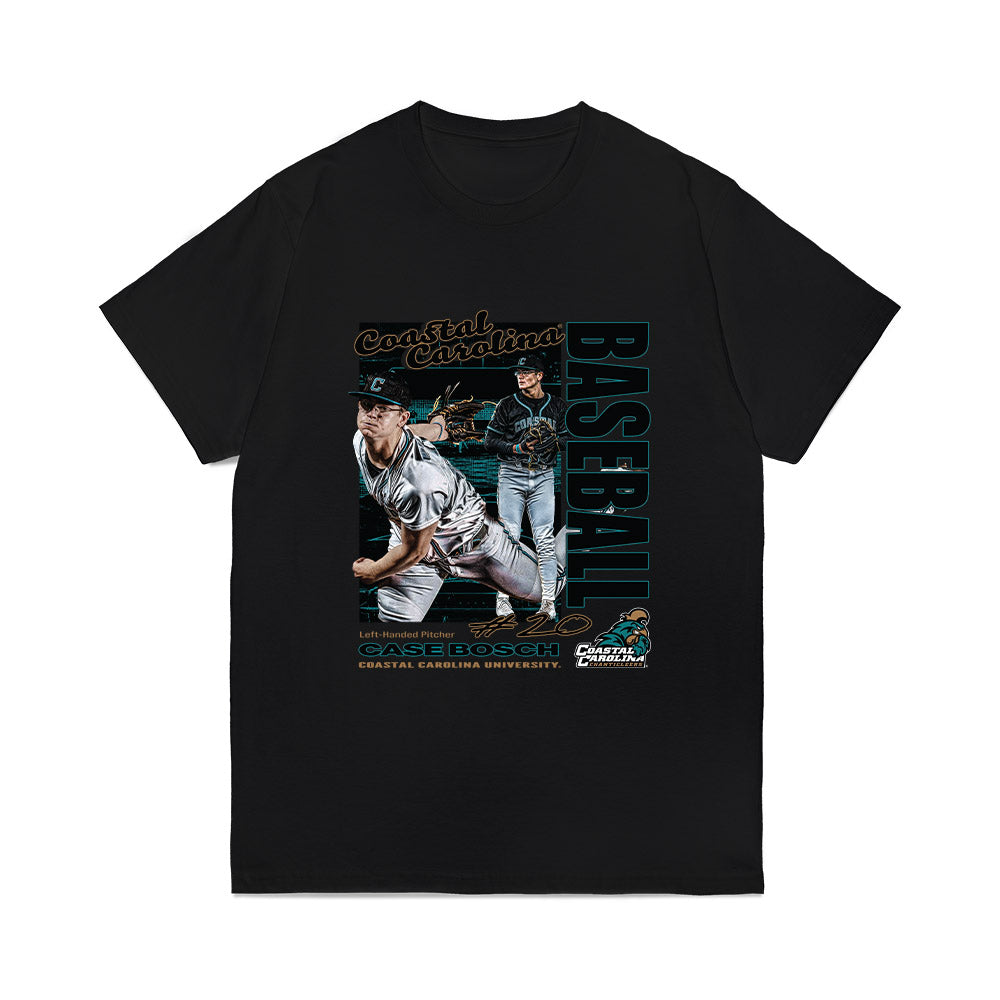 Coastal Carolina - NCAA Baseball : Case Bosch - Collage Comfort Colors T-Shirt-0