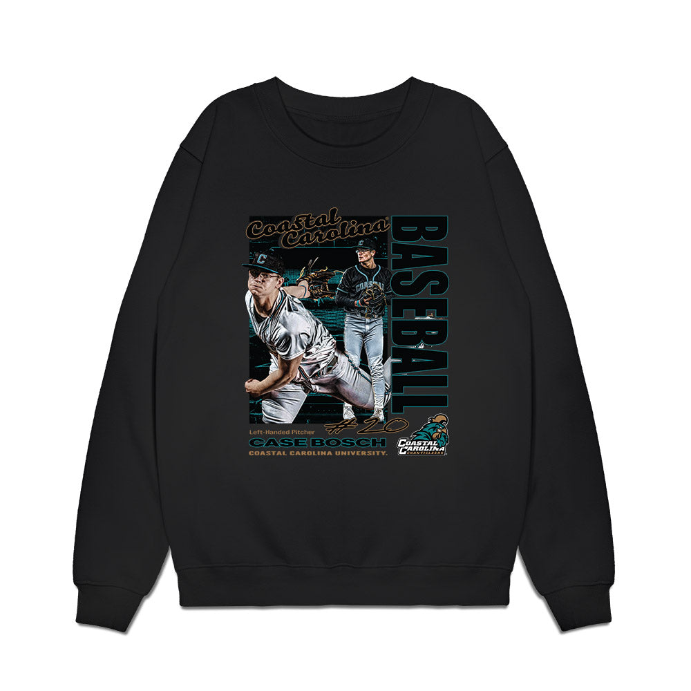 Coastal Carolina - NCAA Baseball : Case Bosch - Collage Premium Crewneck Sweatshirt-0