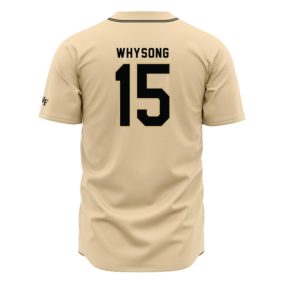 Wake Forest - NCAA Baseball : Nate Whysong - Cream Jersey-1