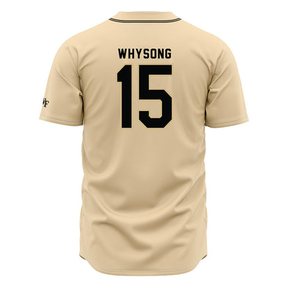 Wake Forest - NCAA Baseball : Nate Whysong - Cream Jersey-1