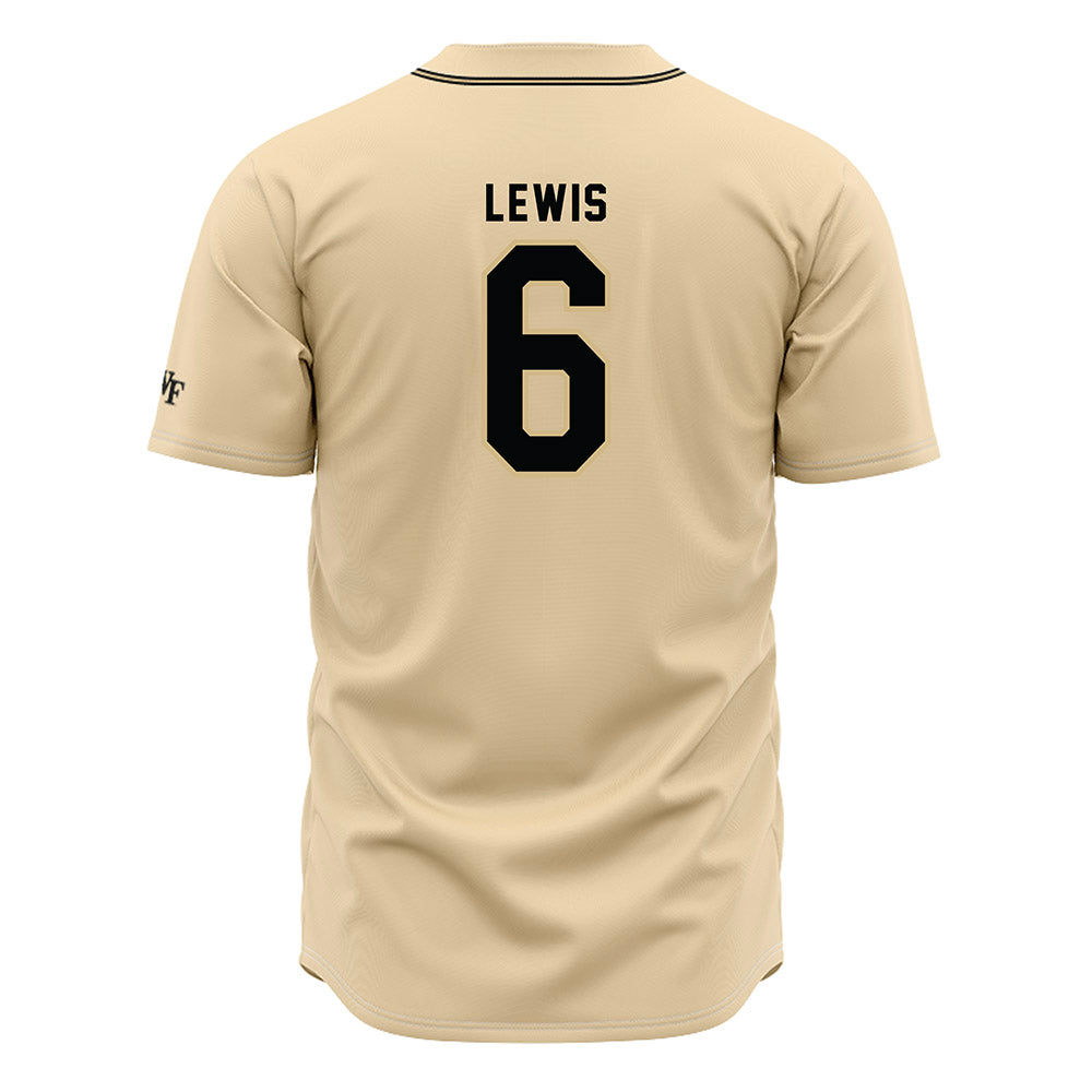 Wake Forest - NCAA Baseball : Kade Lewis - Cream Jersey-1