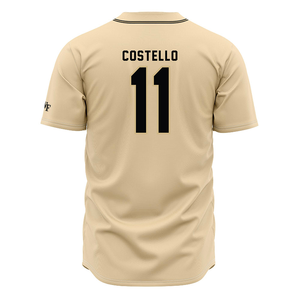 Wake Forest - NCAA Baseball : Luke Costello - Cream Jersey-1