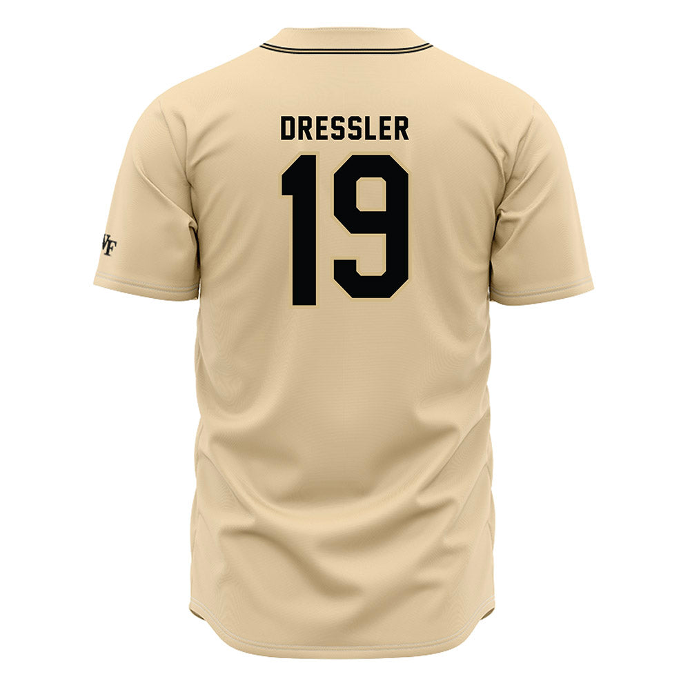 Wake Forest - NCAA Baseball : Troy Dressler - Cream Jersey-1