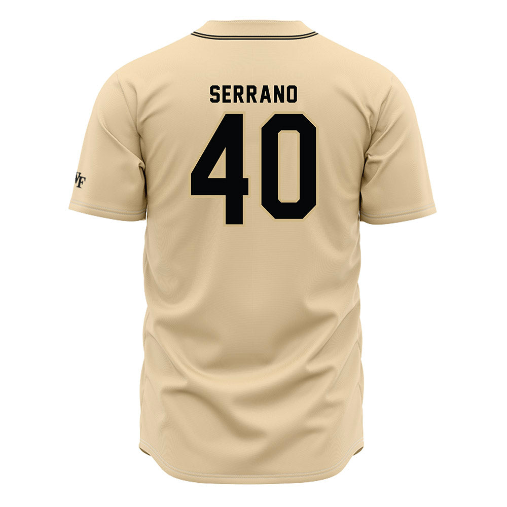 Wake Forest - NCAA Baseball : Jordan Serrano - Cream Jersey-1