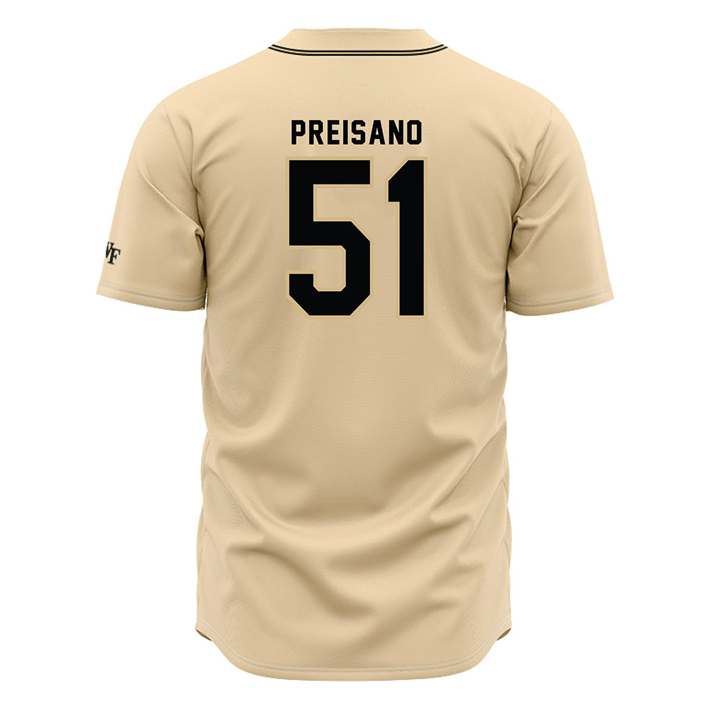 Wake Forest - NCAA Baseball : Ryan Preisano - Cream Jersey-1