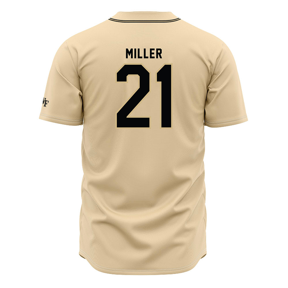 Wake Forest - NCAA Baseball : Jackson Miller - Cream Jersey-1