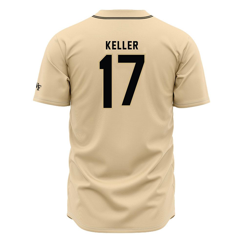 Wake Forest - NCAA Baseball : Ethan Keller - Cream Jersey-1