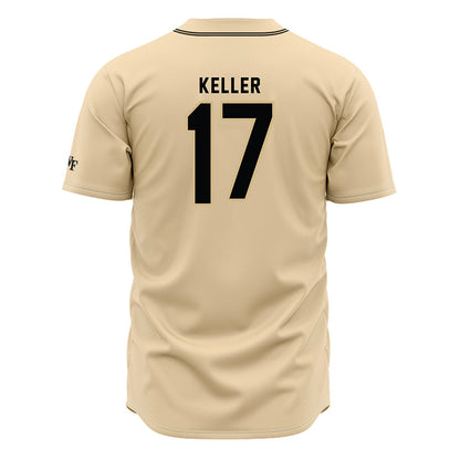 Wake Forest - NCAA Baseball : Ethan Keller - Cream Jersey-1