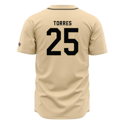 Wake Forest - NCAA Baseball : Boston Torres - Cream Jersey-1