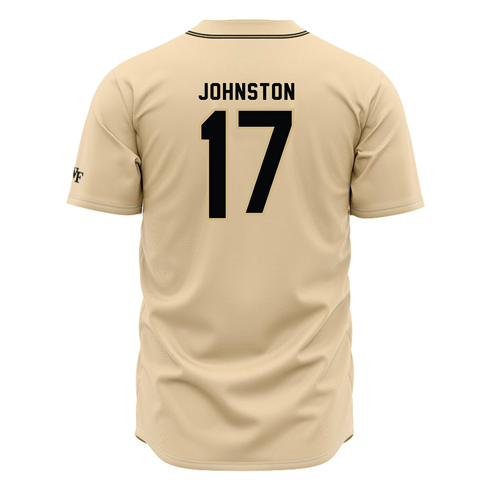 Wake Forest - NCAA Baseball : Zach Johnston - Cream Jersey-1