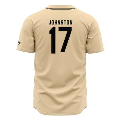 Wake Forest - NCAA Baseball : Zach Johnston - Cream Jersey-1