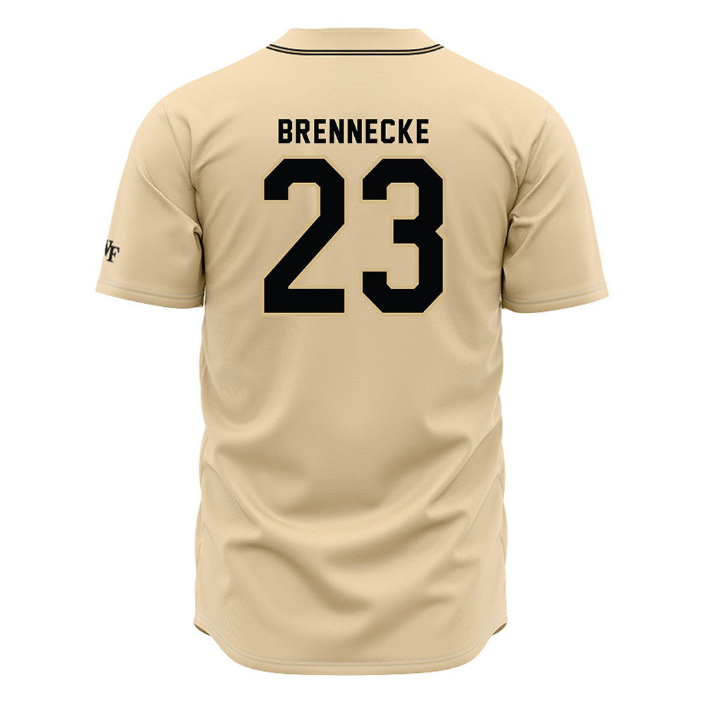 Wake Forest - NCAA Baseball : Ryan Brennecke - Cream Jersey-1