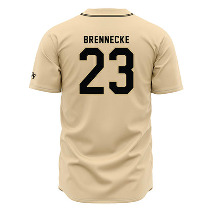 Wake Forest - NCAA Baseball : Ryan Brennecke - Cream Jersey-1