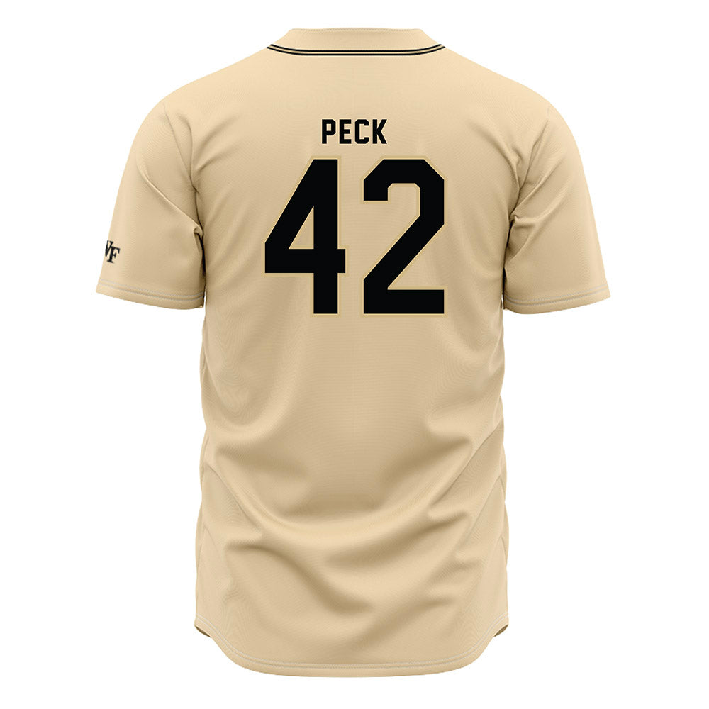 Wake Forest - NCAA Baseball : Alexander Peck - Cream Jersey-1