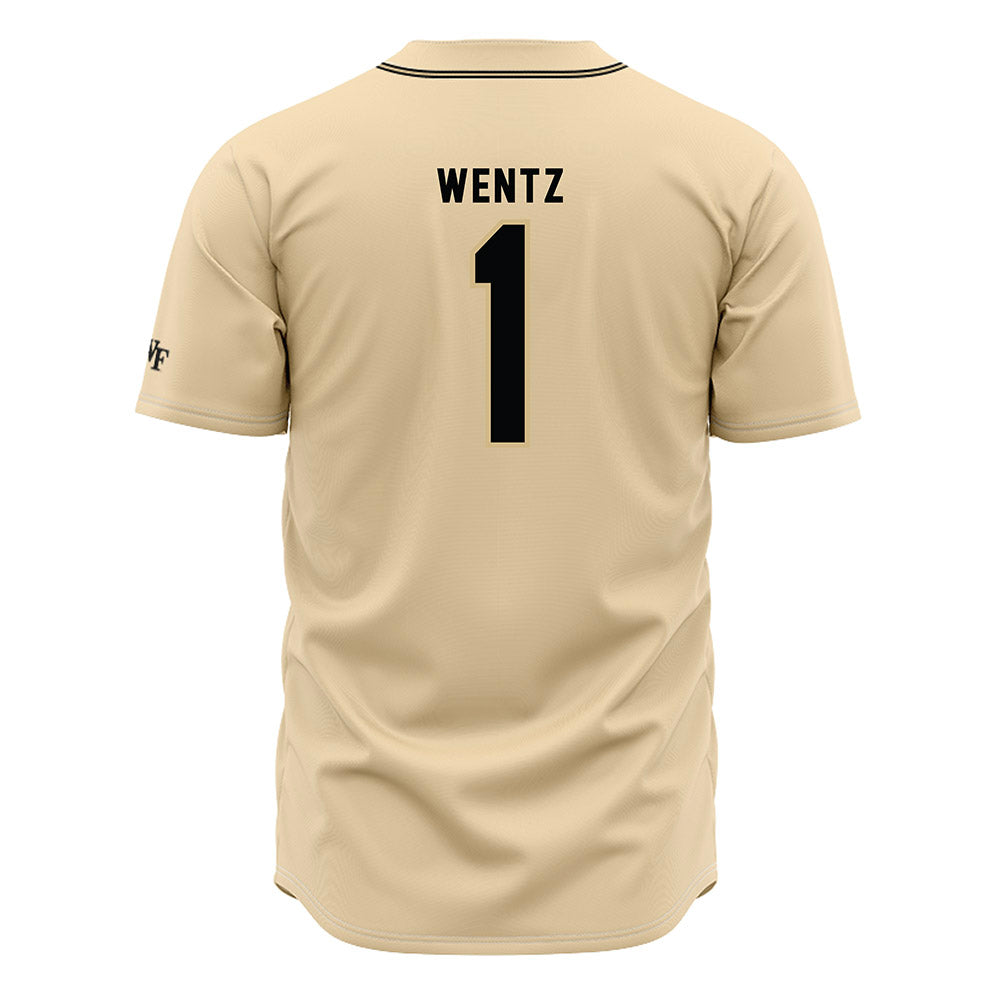 Wake Forest - NCAA Baseball : Dalton Wentz - Cream Jersey-1