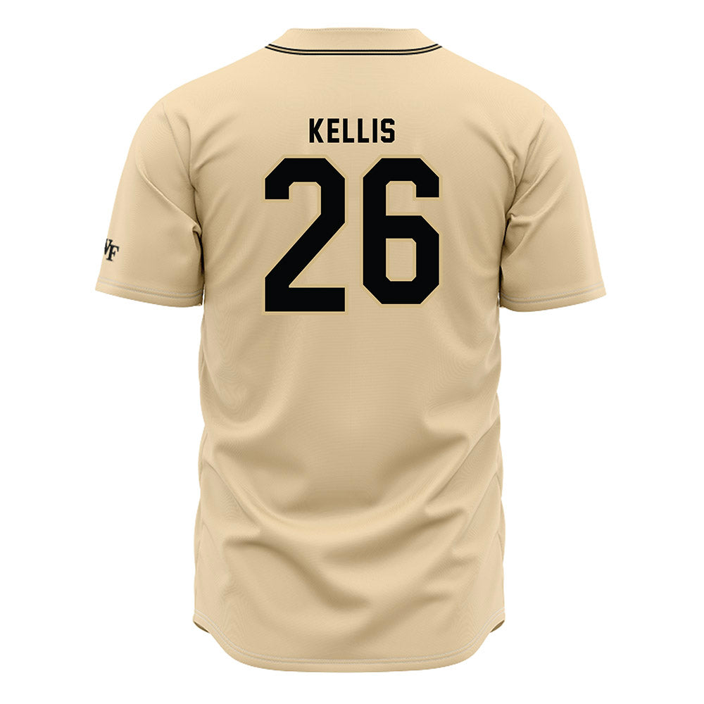 Wake Forest - NCAA Baseball : Daniel Kellis - Cream Jersey-1