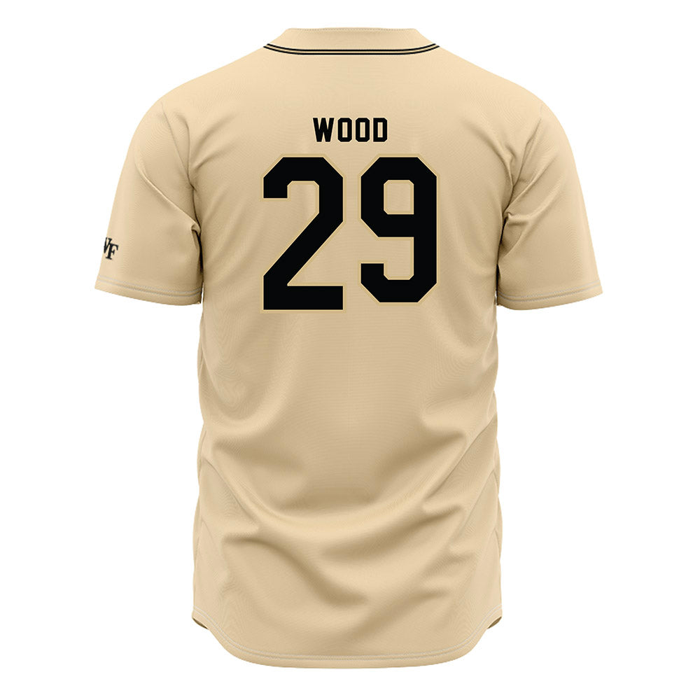 Wake Forest - NCAA Baseball : Tyler Wood - Cream Jersey-1
