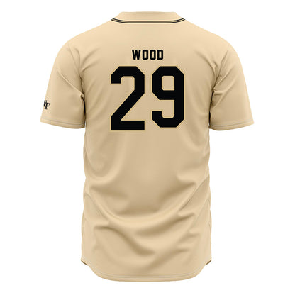 Wake Forest - NCAA Baseball : Tyler Wood - Cream Jersey-1