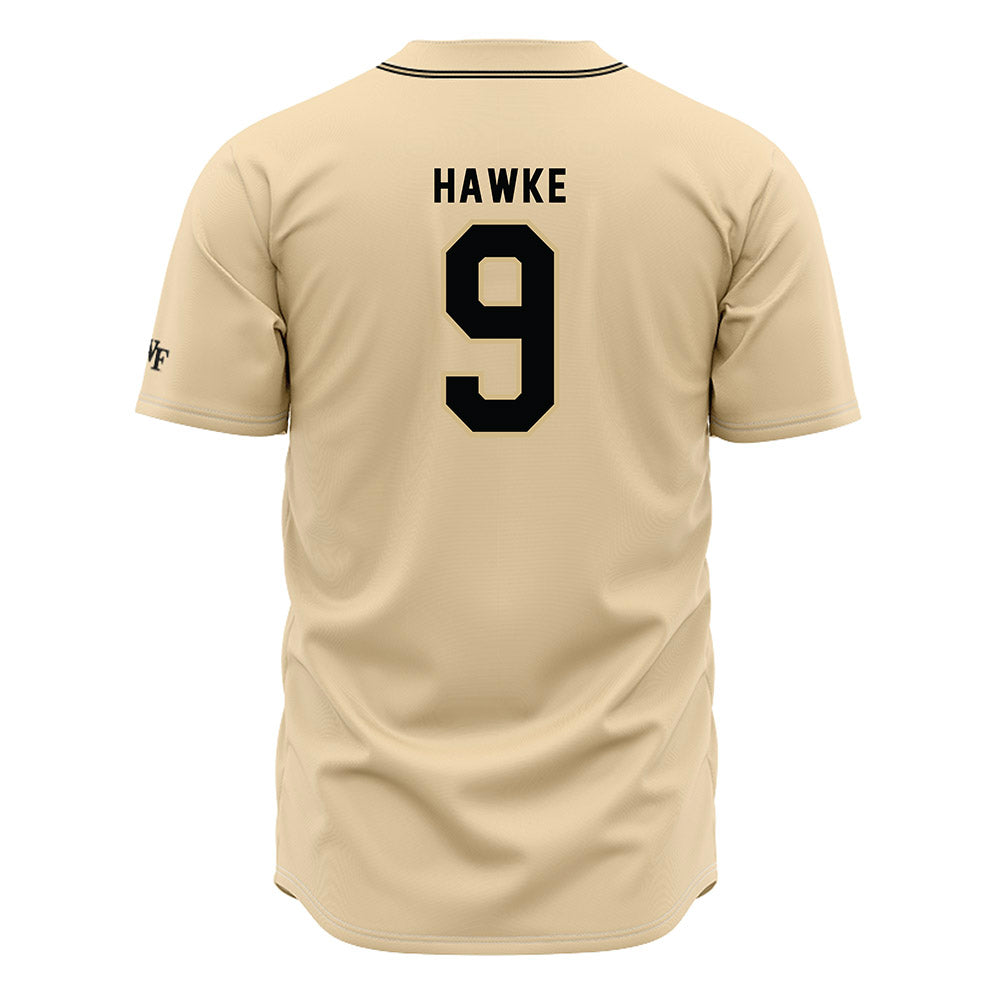 Wake Forest - NCAA Baseball : Austin Hawke - Cream Jersey-1