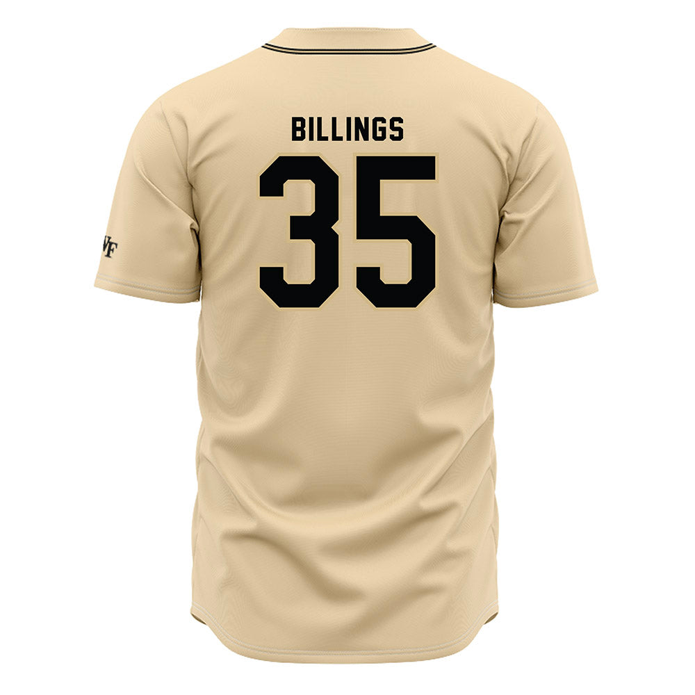 Wake Forest - NCAA Baseball : Luke Billings - Cream Jersey-1