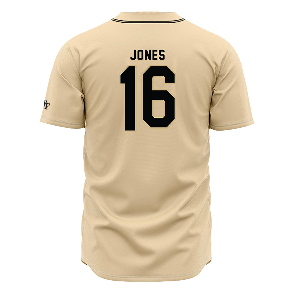 Wake Forest - NCAA Baseball : Evan Jones - Cream Jersey-1