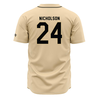 Wake Forest - NCAA Baseball : Grant Nicholson - Cream Jersey-1