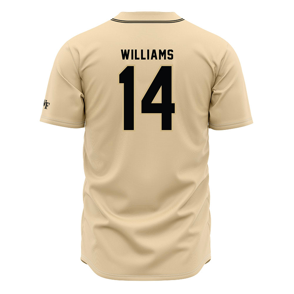 Wake Forest - NCAA Baseball : Javar Williams - Cream Jersey-1
