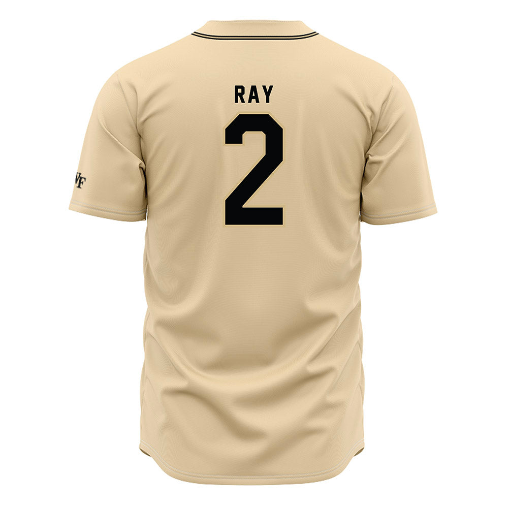Wake Forest - NCAA Baseball : William Ray - Cream Jersey-1