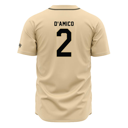 Wake Forest - NCAA Baseball : Logan D'Amico - Cream Jersey-1