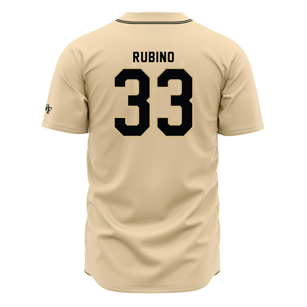 Wake Forest - NCAA Baseball : Nick Rubino - Cream Jersey-1