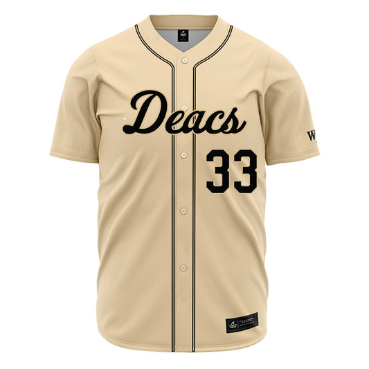 Wake Forest - NCAA Baseball : Nick Rubino - Cream Jersey-0