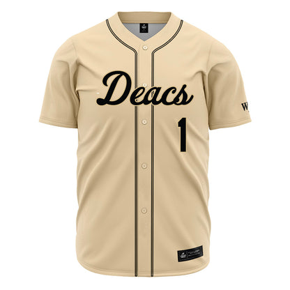 Wake Forest - NCAA Baseball : Dalton Wentz - Cream Jersey-0