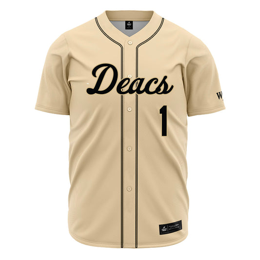 Wake Forest - NCAA Baseball : Dalton Wentz - Cream Jersey-0