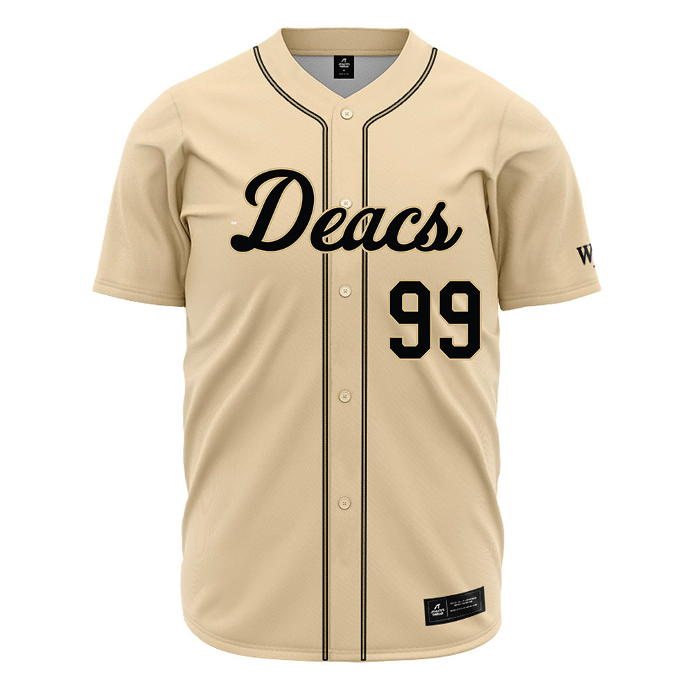 Wake Forest - NCAA Baseball : Ryan Bosch - Cream Jersey-0