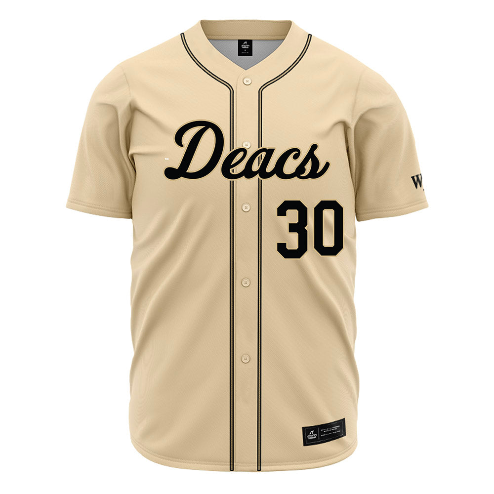 Wake Forest - NCAA Baseball : Duncan Marsten - Cream Jersey-0