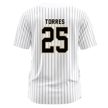 Wake Forest - NCAA Baseball : Boston Torres - White Jersey-1