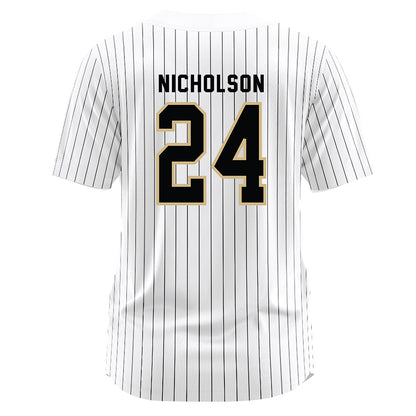 Wake Forest - NCAA Baseball : Grant Nicholson - White Jersey-1