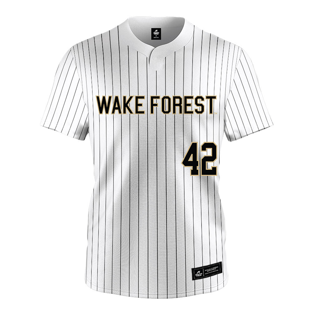 Wake Forest - NCAA Baseball : Alexander Peck - White Jersey-0