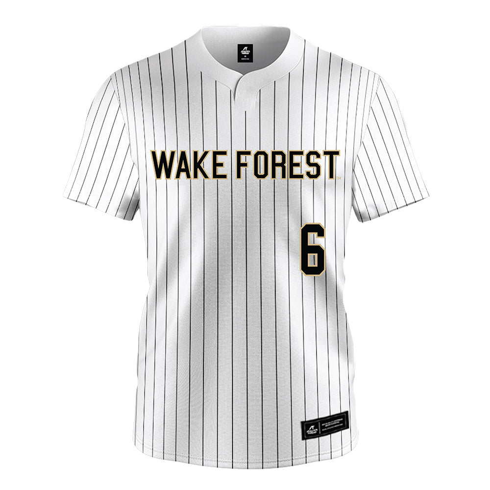 Wake Forest - NCAA Baseball : Will Holden - White Jersey-0