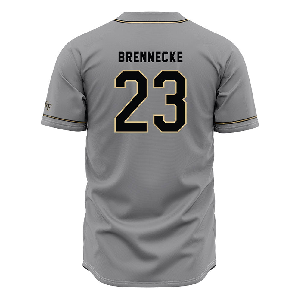 Wake Forest - NCAA Baseball : Ryan Brennecke - Grey Jersey-1