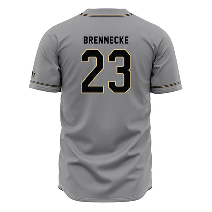 Wake Forest - NCAA Baseball : Ryan Brennecke - Grey Jersey-1
