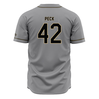 Wake Forest - NCAA Baseball : Alexander Peck - Grey Jersey-1