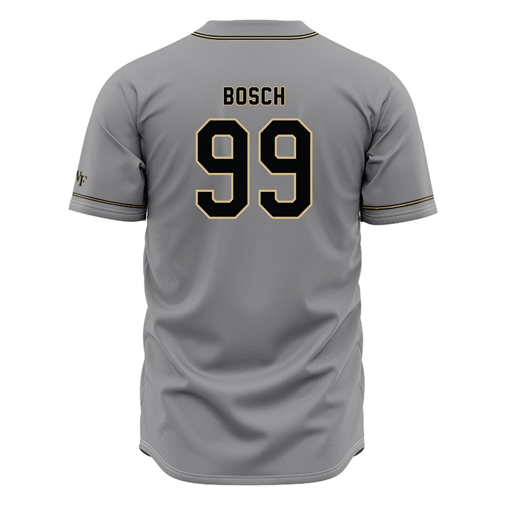 Wake Forest - NCAA Baseball : Ryan Bosch - Grey Jersey-1